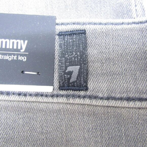 NEW 7 FOR ALL MANKIND Mens Slimmy Straight Leg Jeans Size 31 x 32 Grey - Picture 8 of 12